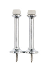 Ace 3 in. W Metal Chrome Yellow Rigid Door Stop Mounts to door and wall 1/8 in., Pack of 5