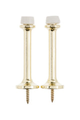 Ace 3 in. W Metal Bright Gold Rigid Door Stop Mounts to door and wall 1/8 in., Pack of 5
