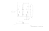 Ace 4 in. L Zinc-Plated Door Hinge 1 pk