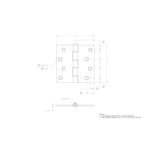 Ace 4 in. L Galvanized Broad Hinge 1 pk