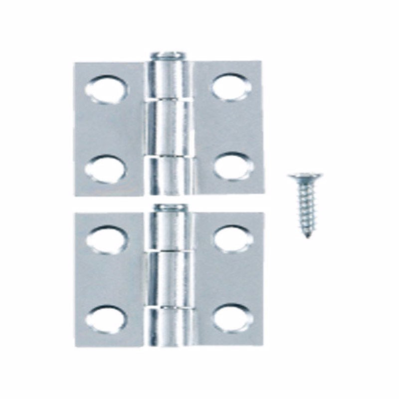 Ace 2.750 in. W X 1 in. L Chrome Silver Steel Narrow Hinge 2 pk, Pack of 5