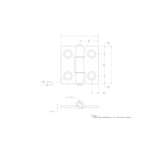Ace 2.75 in. W X 1 in. L Bright Brass Brass Narrow Hinge 2 pk, Pack of 5