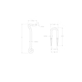 Ace 0.44 in. L Zinc Wire Staple Gate Hook 1 pk, Pack of 5