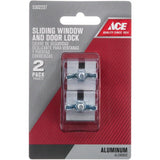 Ace Matte Aluminum Indoor Slide Locks, Pack of 5