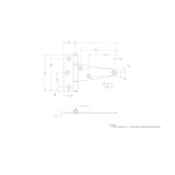 Ace 4 in. L Black Heavy Duty T Hinge 1 pk