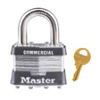 Master Lock 1.75 in. H X 1.75 in. W X 1-3/4 in. L Laminated Steel Dual Ball Bearing Locking Exterior, Pack of 6