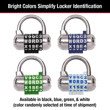 Master Lock 1-1/16 in. H X 2-1/2 in. W Steel 5-Dial Combination Combination Padlock