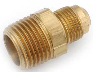 Anderson Metals 754048-0806 Connector, 1/2 x 3/8 in, Flare x MPT, Brass