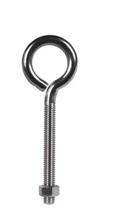 Hampton 3/8 in. X 5 in. L Stainless Stainless Steel Eyebolt Nut Included, Pack of 5