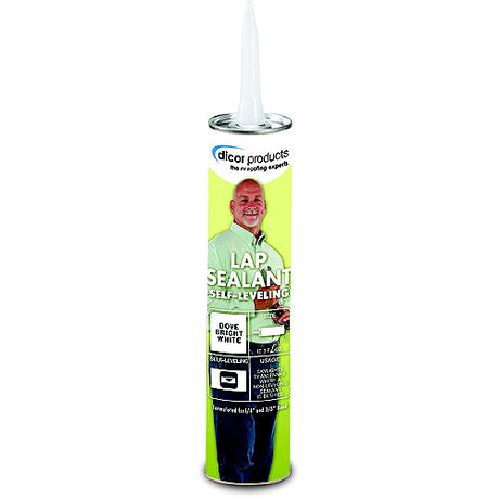 Dicor 505LSW EPDM Rubber Roof System Self-Leveling Lap Sealant (No Hazardous Solvents), White