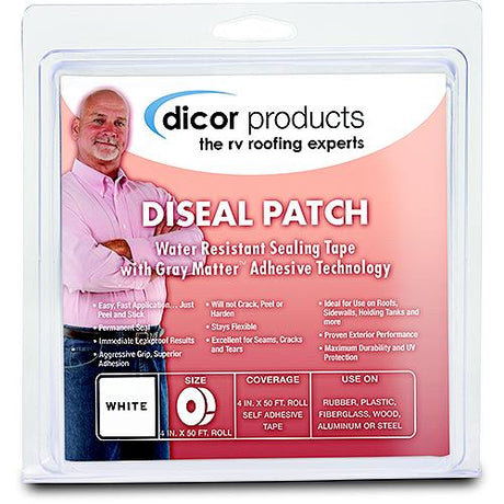 Dicor 522TPO41251C Seal-Tite Sealing Tape, 4″ x 12-1/2' White Roll