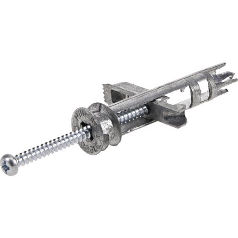 HILLMAN 0.62 in. D X 2-1/2 in. L Steel Pan Head Self Drilling Toggle Bolt 2 pc, Pack of 6