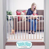 North States White 30 in. H X 28-42 in. W Wood Child Safety Gate
