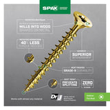 SPAX Multi-Material No. 6 Label X 1 in. L Unidrive Flat Head Serrated Construction Screws