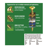 SPAX Multi-Material No. 8 Label X 1 in. L Unidrive Flat Head Serrated Construction Screws
