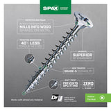 SPAX Multi-Material No. 8 Label X 1 in. L Unidrive Flat Head Serrated Construction Screws