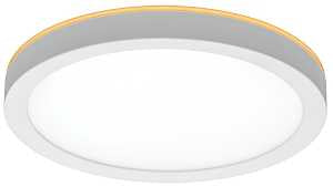 ETI LowPro Series 56568114 Ceiling Light with Night Light, 120 V, 12 W, LED Lamp, 800 Lumens, White Fixture
