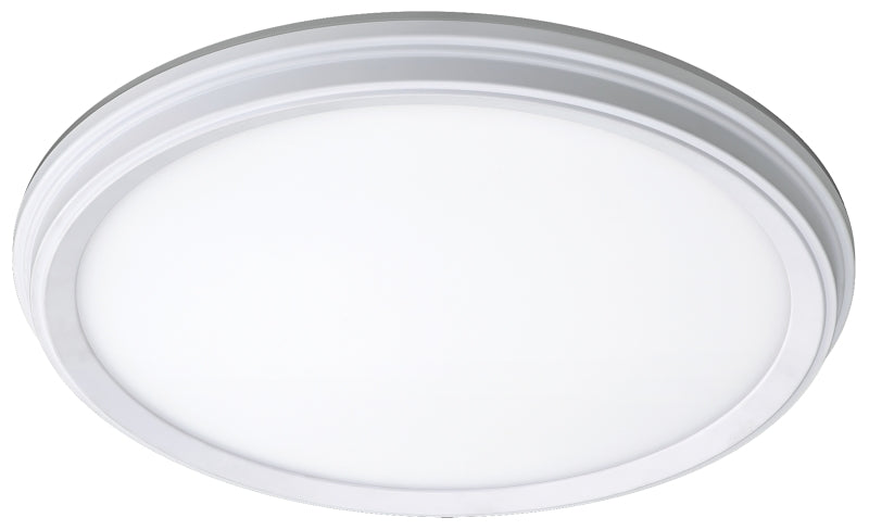 ETI 56572113 Flush-Mount Light with Color Preference and Night Light, 120 VAC, 14 W, LED Lamp, 900 Lumens, White Fixture