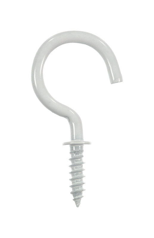 Ace Small White Steel 1.3125 in. L Cup Hook 15 lb 75 pk