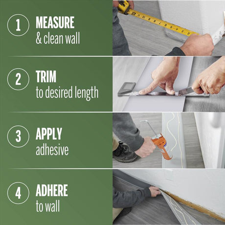 M-D Building Products 4 in. H X 0.08 in. W X 60 ft. L Prefinished Brown Vinyl Wall Base