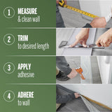 M-D Building Products 4 in. H X 0.08 in. W X 60 ft. L Dry Back Snow White Vinyl Wall Base