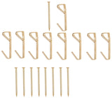 ProSource PH-122308-PS Picture Hanger, 20 lb, Steel, Polished Brass, Brass, Nail