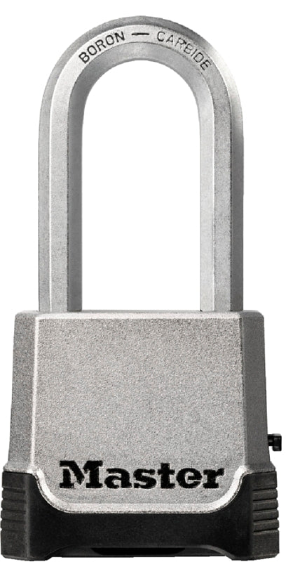 Master Lock Magnum Series M176XDLH Padlock, 3/8 in Dia Shackle, 2 in H Shackle, Boron Carbide Steel Shackle, Zinc Body