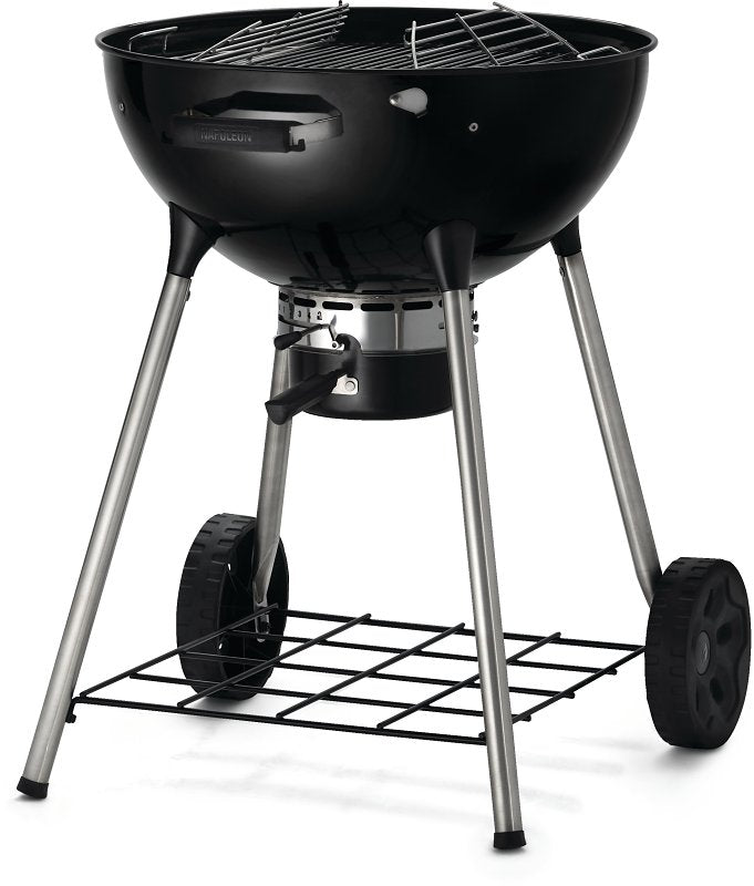 Napoleon Premium 22 NK22K-LEG-3 Charcoal Kettle Grill, 21.5 sq-in Primary Cooking Surface, Black