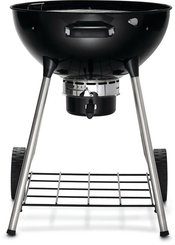 Napoleon Premium 22 NK22K-LEG-3 Charcoal Kettle Grill, 21.5 sq-in Primary Cooking Surface, Black