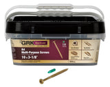 GRK Fasteners R4 95200 Screw, #10 Thread, 3-1/8 in L, W-Cut Thread, Bugle Head, Star Drive, Steel, Climatek-Coated