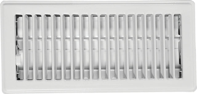 Imperial RG0179 Standard Floor Register, 3-1/2 in L, 13-1/4 in W, Steel, White, Powder-Coated