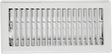 Imperial RG0247 Standard Floor Register, 5-1/4 in L, 11-1/4 in W, Steel, White, Powder-Coated