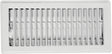 Imperial RG0267 Floor Register, 5-1/4 in L, 13-1/4 in W, Steel, White, Powder-Coated