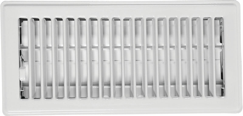 Imperial RG0267 Floor Register, 5-1/4 in L, 13-1/4 in W, Steel, White, Powder-Coated
