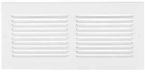 Imperial RG0375 Grille, 13-1/4 in L, 5-1/4 in W, Rectangular, Steel, White, Powder-Coated
