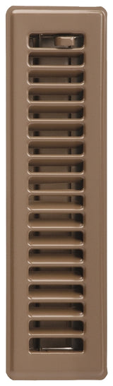 Imperial RG1998 Standard Floor Register, 11-3/4 in W Duct Opening, 2 in H Duct Opening, 3-1/2 in L, 11-1/4 in W, Steel