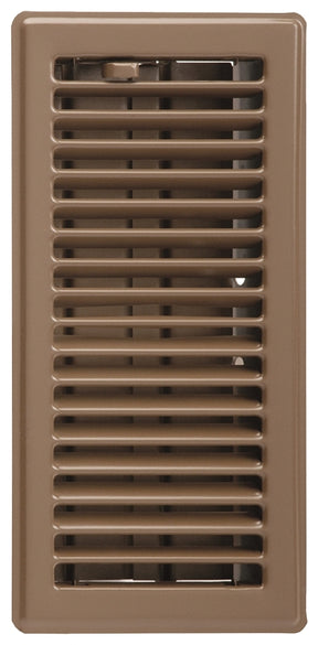 Imperial RG3297 Standard Floor Register, 5-1/4 in L, 9-1/4 in W, Steel, Brown, Powder-Coated
