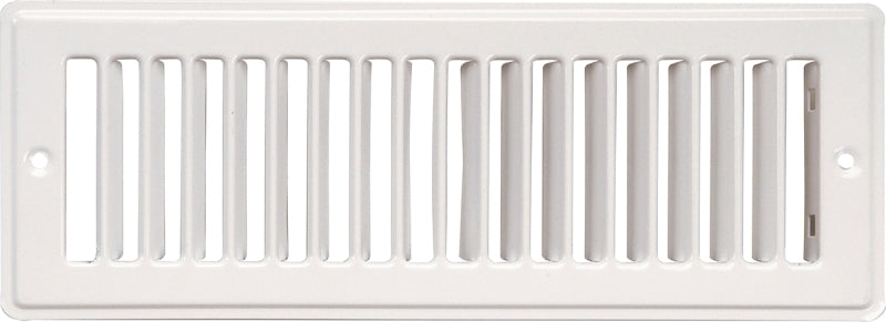 Imperial RG1280A Toe-Space Grille, 4 in L, 10 in W, Steel, White