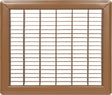 Imperial RG1229 Air Grille, 8 in L, 24 in W, Steel, Brown