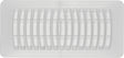 Imperial RG1458 Floor Register, 4 in L, 12 in W, Polystyrene, White