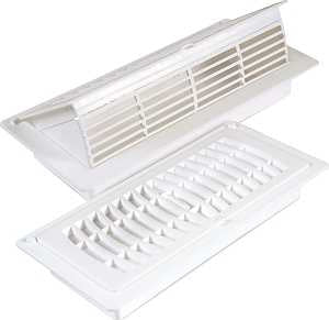 Imperial RG1961 Floor Register, 12 in W Duct Opening, 4 in H Duct Opening, Polystyrene, White