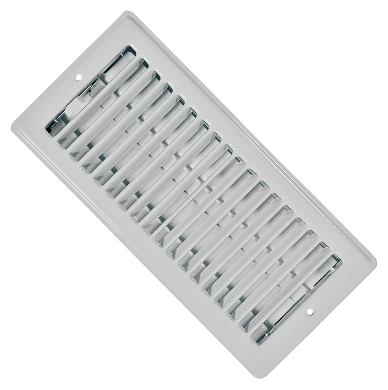Imperial RG0133 Register, 10 in L, 4 in W, Steel, White