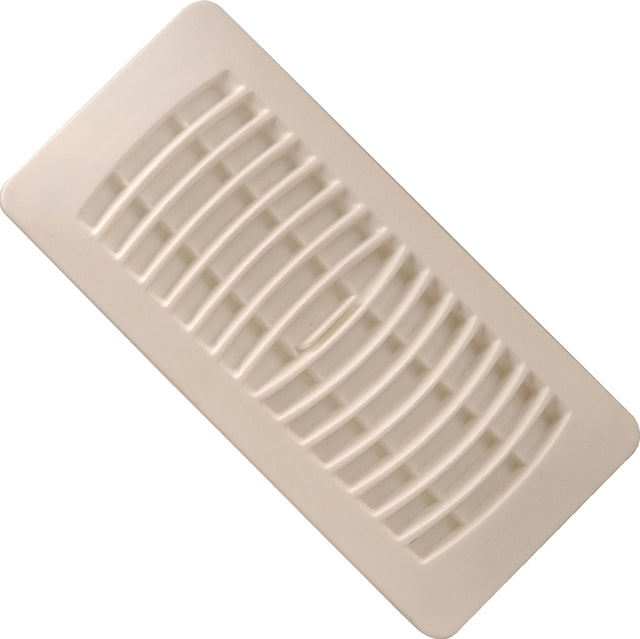 Imperial RG1461 Floor Register, 5-1/4 in L, 11-1/4 in W, Polystyrene, Almond