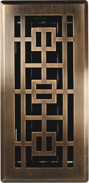 Imperial RG3283 Floor Register, 4 in L, 10 in W, Stamped Steel, Oil-Rubbed Bronze