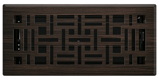 Imperial RG3251-A Decorative Floor Register, 10 in L, 4 in W, Stamped Steel, Oil-Rubbed Bronze