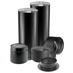 DuraVent DVL Series 6DVL-KDLU Universal Stove Pipe Kit, Stainless Steel, Black