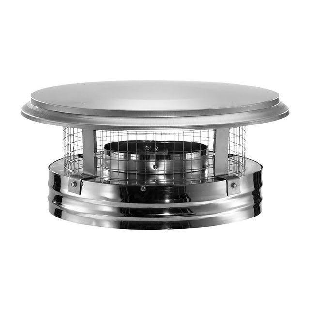DuraVent 6DP-VC Chimney Cap with Spark Arrestor, 12 in W Cap, 15 in Dia, Stainless Steel