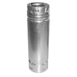 DuraVent 3PVL-24 Straight Length Pipe, 3 in OD, 24 in L, Stainless Steel, Black, Painted