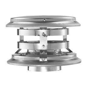 DuraVent PelletVent 4PVL-VC Vertical Cap, 8 in Dia, 6 in L, 4 in Connection