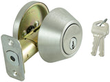 ProSource Signature Series D261-RU5B Deadbolt, 3 Grade, Stainless Steel, 2-3/8, 2-3/4 in Backset, KW1 Keyway, Pack of 3